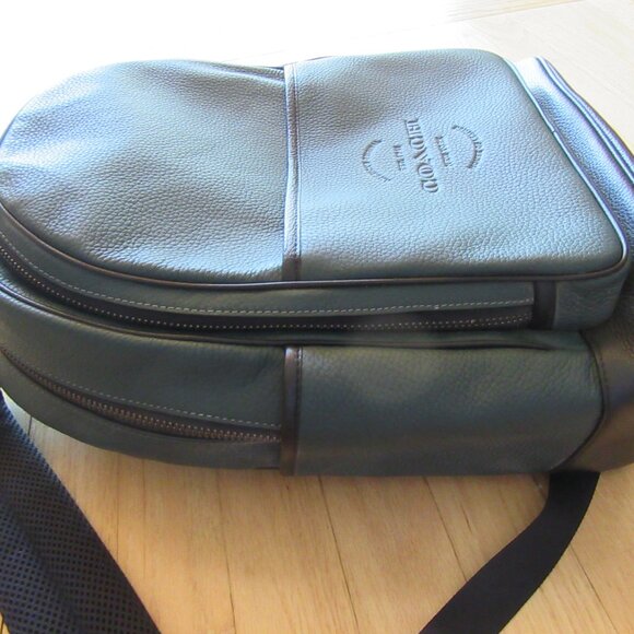 COACH PEBBLED LEATHER BACKPACK/EMBOSSED/GREEN & BLACK/HANG TAG! - Picture 6 of 13